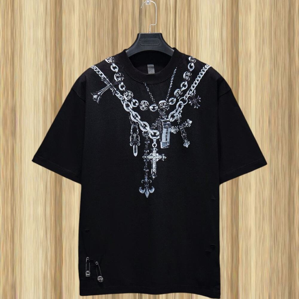 Chrome Hearts Crew Neck Short Sleeve T-Shirt